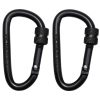 MFH Karabiner 6 mm x 6 cm 2er Pack schwarz