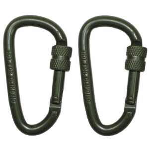 MFH Karabiner 6 mm x 6 cm 2er Pack oliv