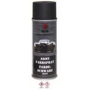 MFH Army Farbspray schwarz matt 400 ml