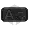 JTG Blutgruppen Rubber Patch A NEG blackops