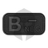 JTG Blutgruppen Rubber Patch B NEG blackops