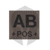 Clawgear Blutgruppen Patch AB POS RAL7013