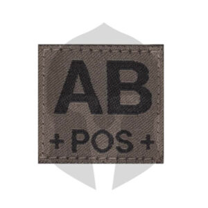 Clawgear Blutgruppen Patch AB POS RAL7013