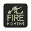 JTG Fire Fighter Rubber Patch Glow in the Dark