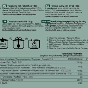 Tactical Foodpack Curry Chicken and Rice