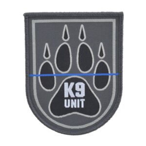 COP K9 Unit Klettabzeichen mit blauer Linie
