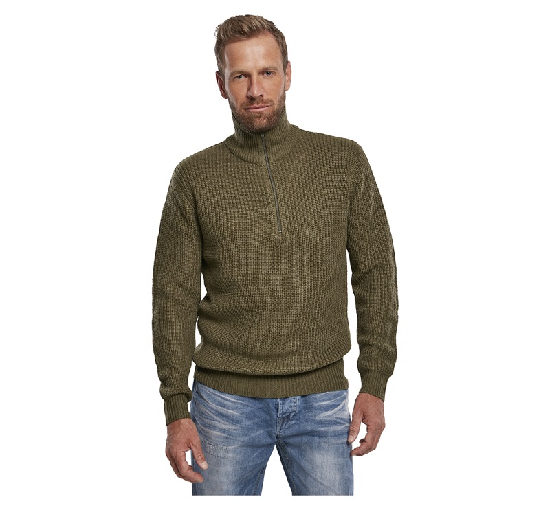 Brandit Marine Pullover Troyer oliv Brandit Marine Pullover Troyer oliv