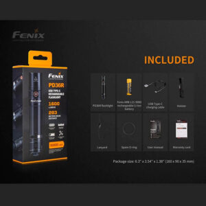 Fenix PD36R LED Taschenlampe 1.600 lm
