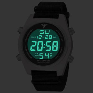 KHS Uhr Inceptor Steel Digital Natoband schwarz