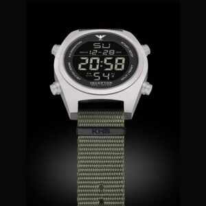 KHS Uhr Inceptor Steel Digital mit Natoband oliv