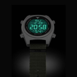KHS Uhr Inceptor Steel Digital mit Natoband oliv