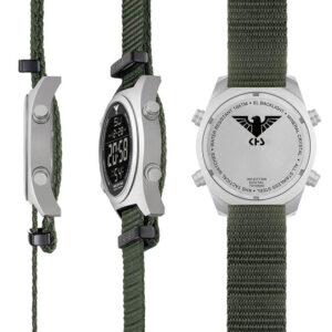 KHS Uhr Inceptor Steel Digital mit Natoband oliv