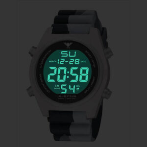 KHS Uhr Inceptor Steel Digital mit Taucherband schwarz camo