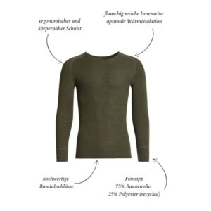 con-ta Thermo-Unterhemd langarm oliv