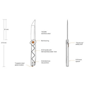 Ruike Einhandmesser P127-CB
