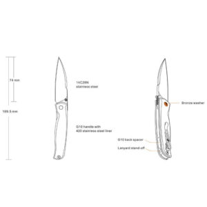 Ruike Einhandmesser P662-B