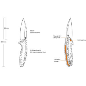 Ruike Einhandmesser P843-W sand