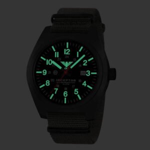 KHS Inceptor Black Steel Natoband steingrau-oliv