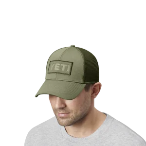 YETI Trucker Cap Patch on Patch oliv