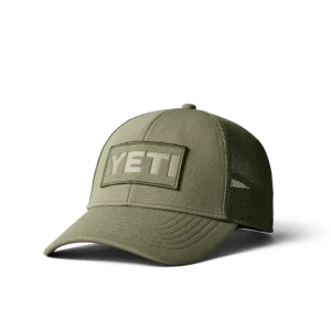YETI Trucker Cap Patch on Patch oliv