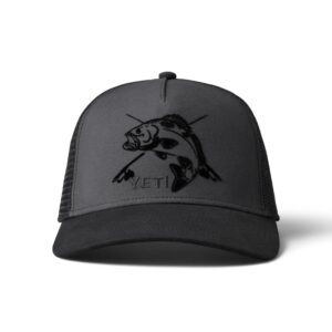 YETI Trucker Cap Fishing Bass schwarz