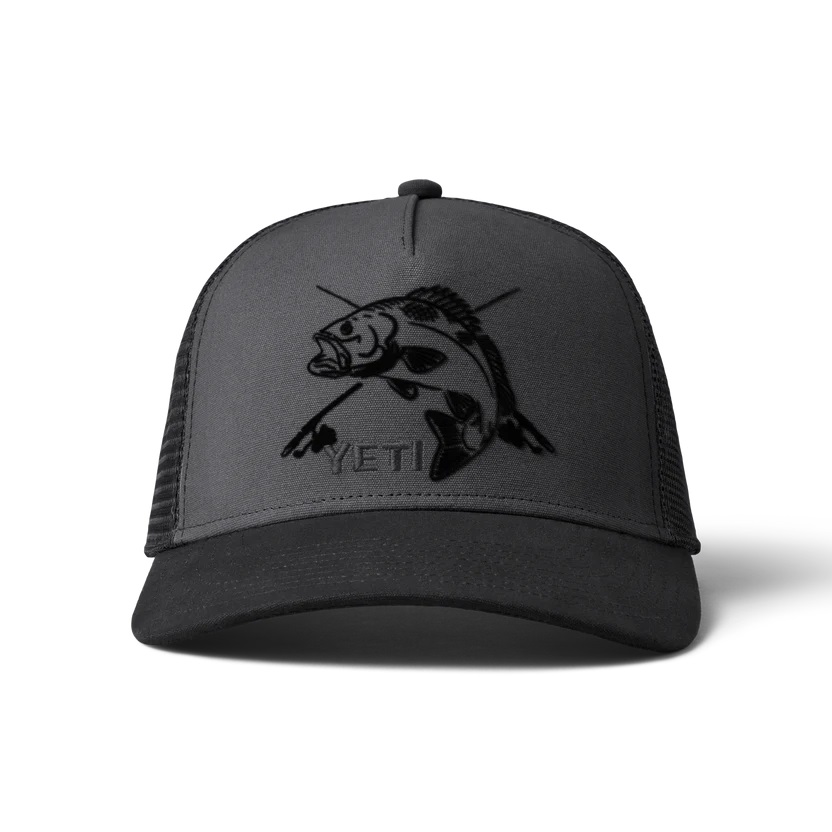 YETI Trucker Cap Fishing Bass schwarz-Black_Front_2253_B_bd76ae1e-1283-47d0-a8fc-d5b170d2a4ff YETI Trucker Cap Fishing Bass schwarz